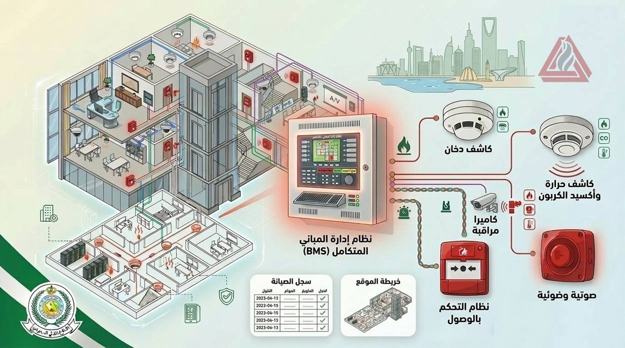 ما هي متطلبات نظام الإنذار من الحريق؟