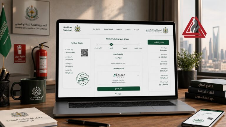 رسوم إصدار رخصة الدفاع المدني وطريقة السداد عبر سلامة