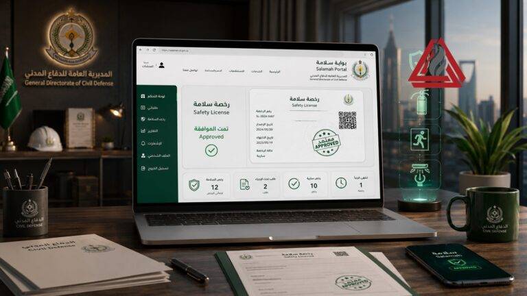 طباعة ترخيص الدفاع المدني